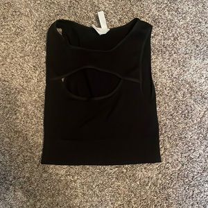 Nikibiki black tiny top. cutout. size small